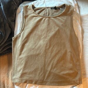 Banana Republic Petite Vegan Suede Cropped Shell